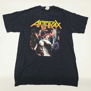 Anthrax Spreading The Disease Band T-Shirt‎ Medium Fruit of the Loom Y2K